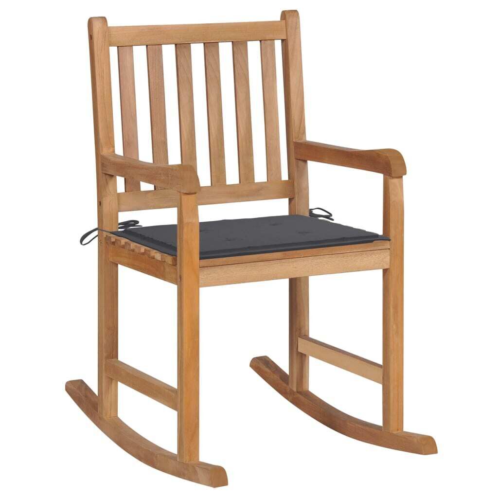 Rocking Chair with Cushion Solid Teak Wood Rocking Chair with Cushion Solid Teak Wood