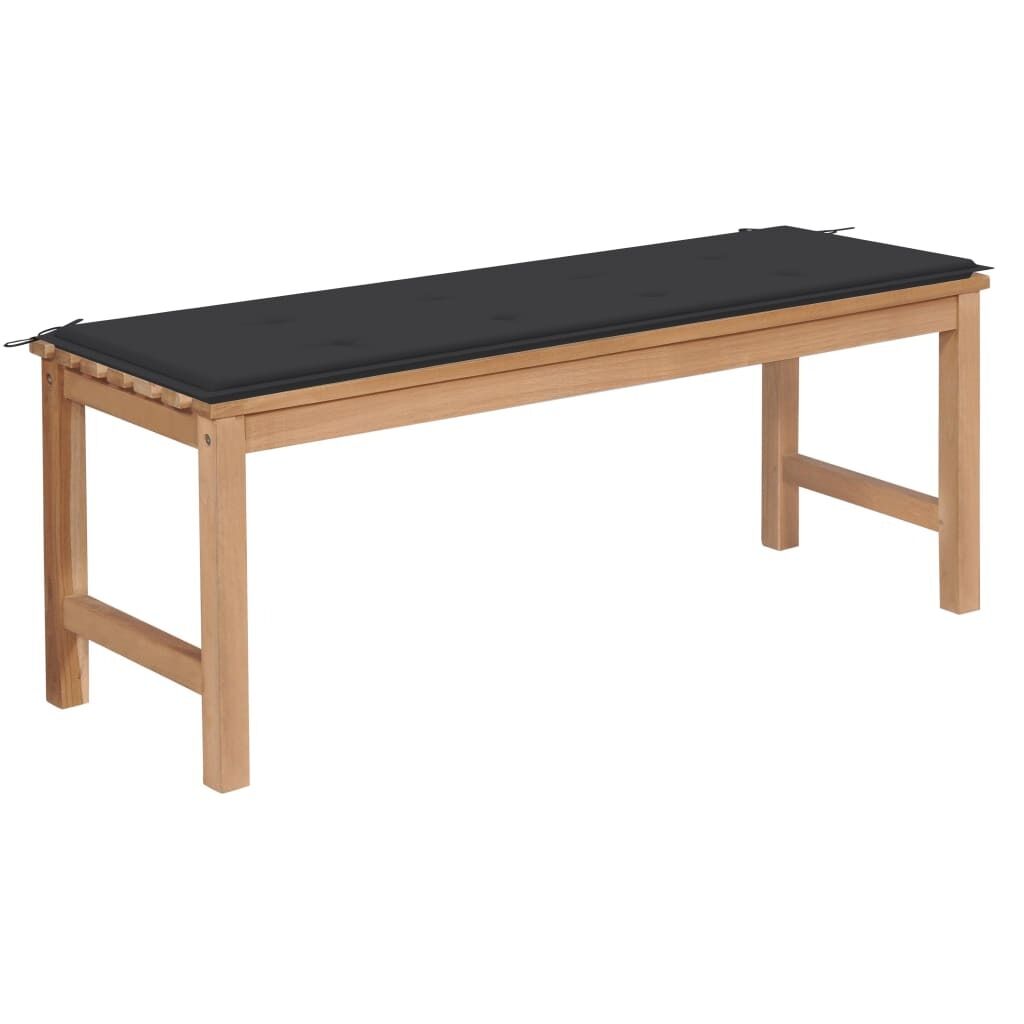 Garden Bench with Cushion Solid Teak Wood Garden Bench with Cushion Solid Teak Wood