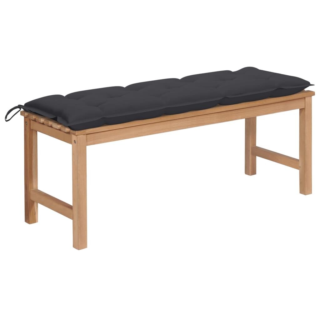 Garden Bench with Cushion Solid Teak Wood Garden Bench with Cushion Solid Teak Wood