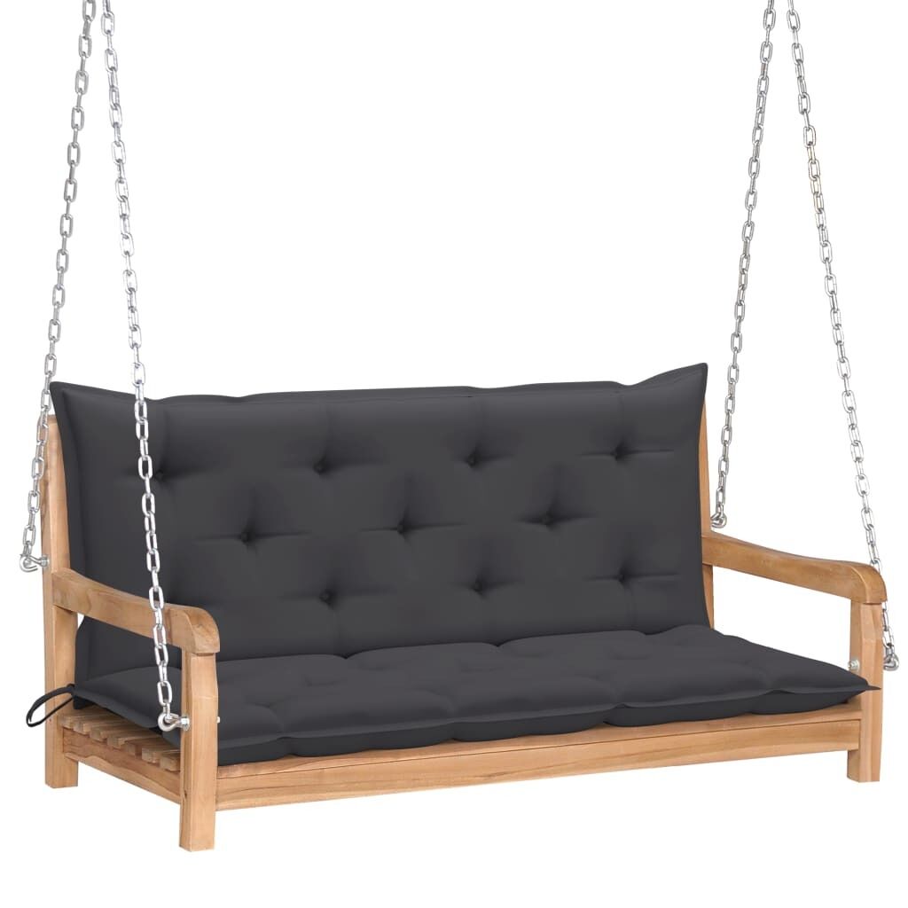 Swing Bench with Cushion 120 cm Solid Teak Wood Swing Bench with Cushion 120 cm Solid Teak Wood