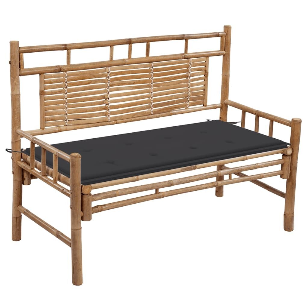 Garden Bench with Cushion Bamboo Garden Bench with Cushion Bamboo