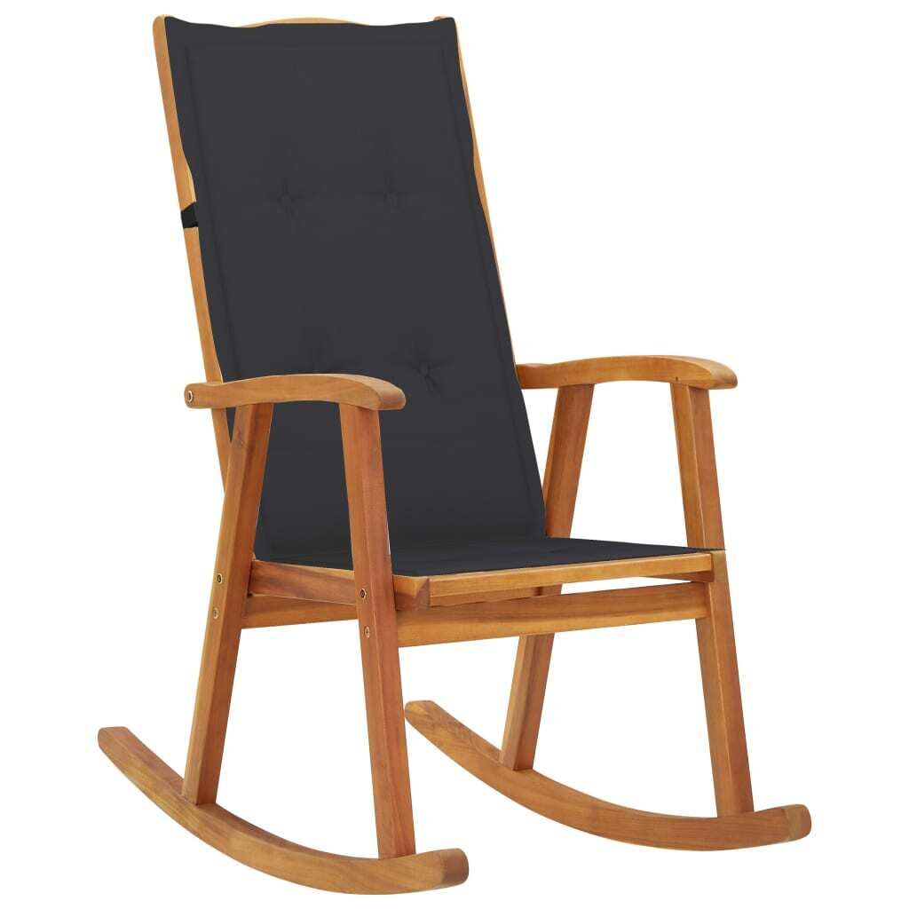 Rocking Chair with Cushions Solid Acacia Wood Rocking Chair with Cushions Solid Acacia Wood