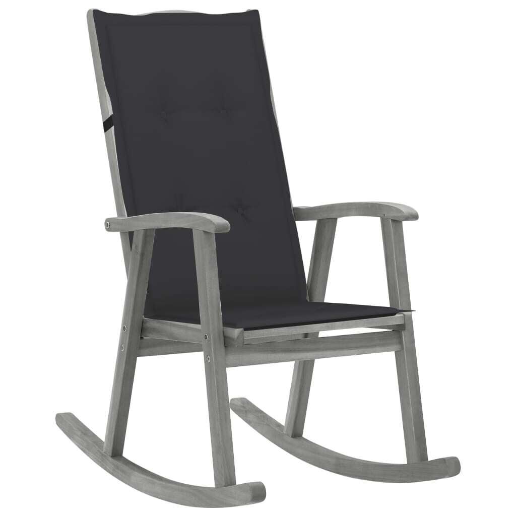 Rocking Chair with Cushions Solid Acacia Wood Rocking Chair with Cushions Solid Acacia Wood