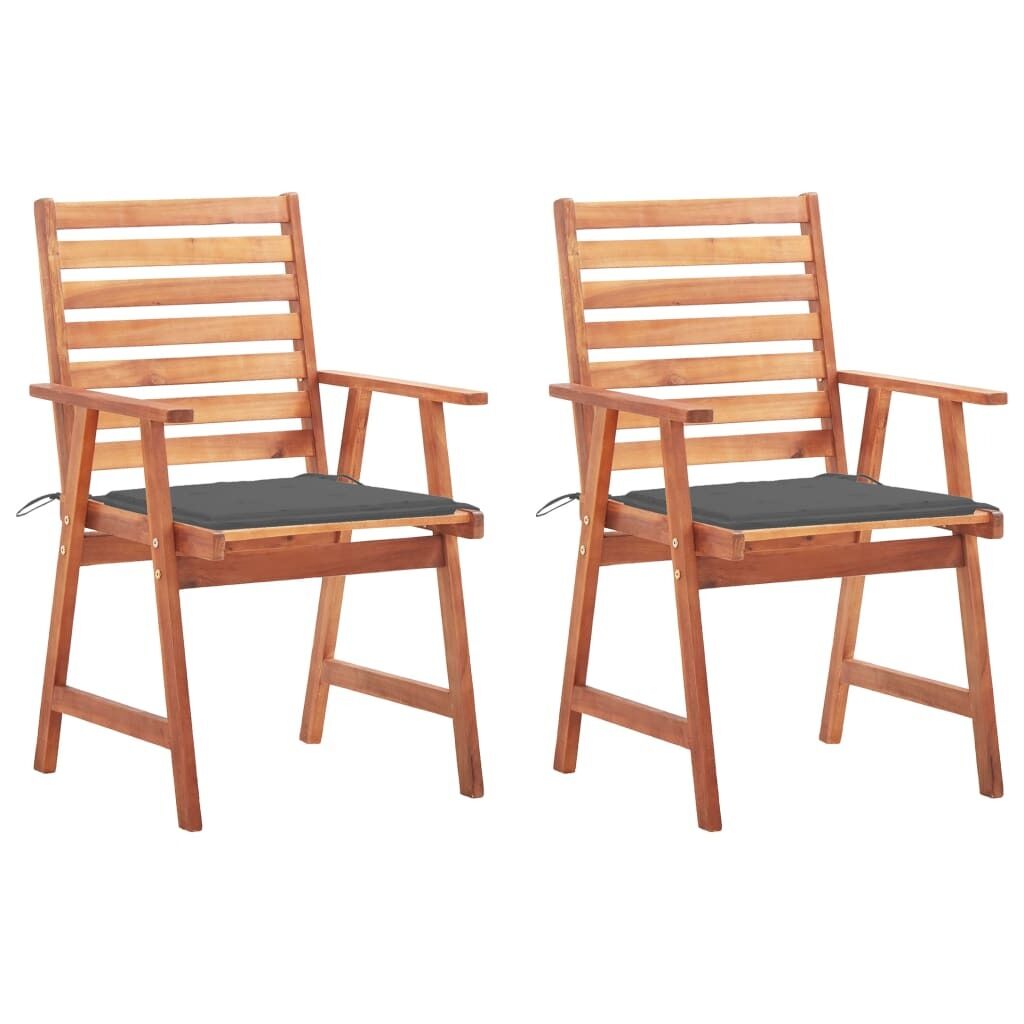 Outdoor Dining Chairs with Cushions Solid Acacia Wood Outdoor Dining Chairs with Cushions Solid Acacia Wood