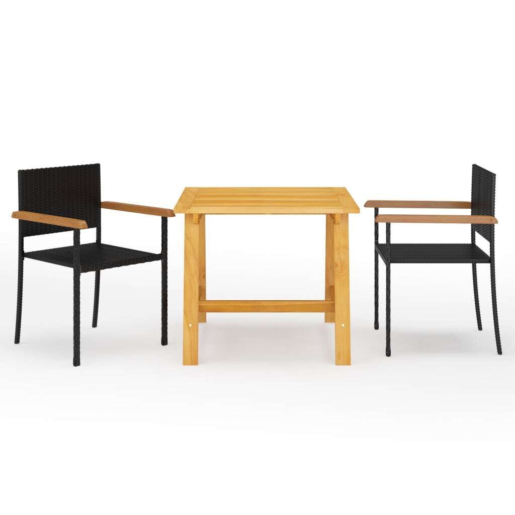 Garden Dining Set Black Garden Dining Set Black