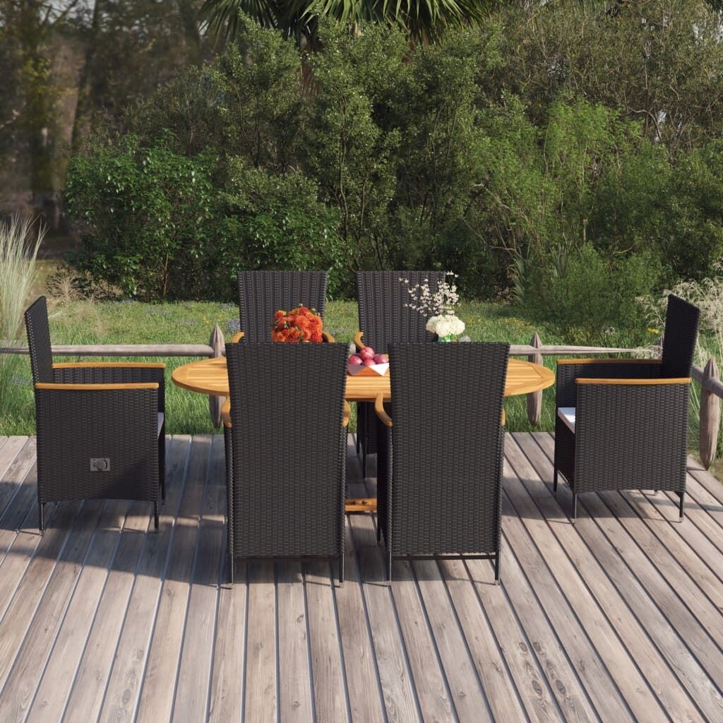 7 Piece Garden Dining Set Poly Rattan 7 Piece Garden Dining Set Poly Rattan
