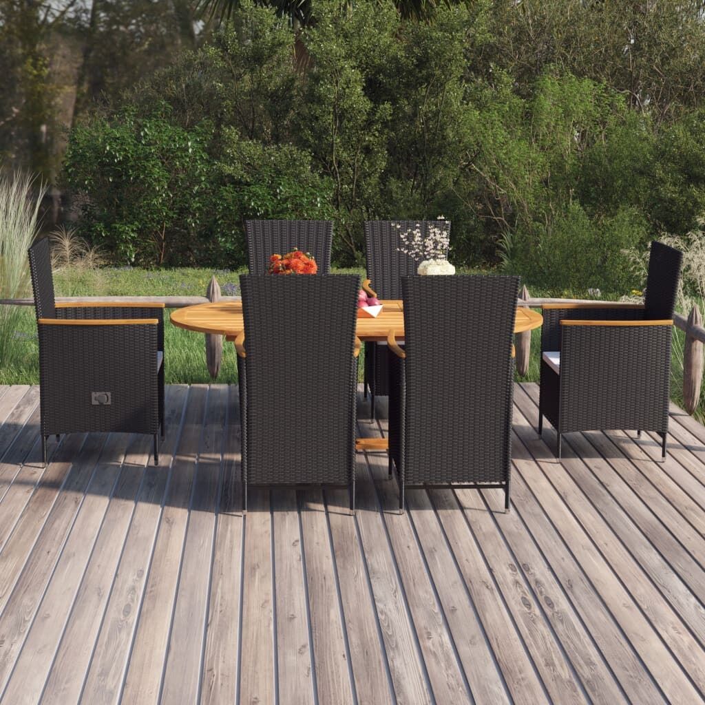 7 Piece Garden Dining Set Poly Rattan 7 Piece Garden Dining Set Poly Rattan