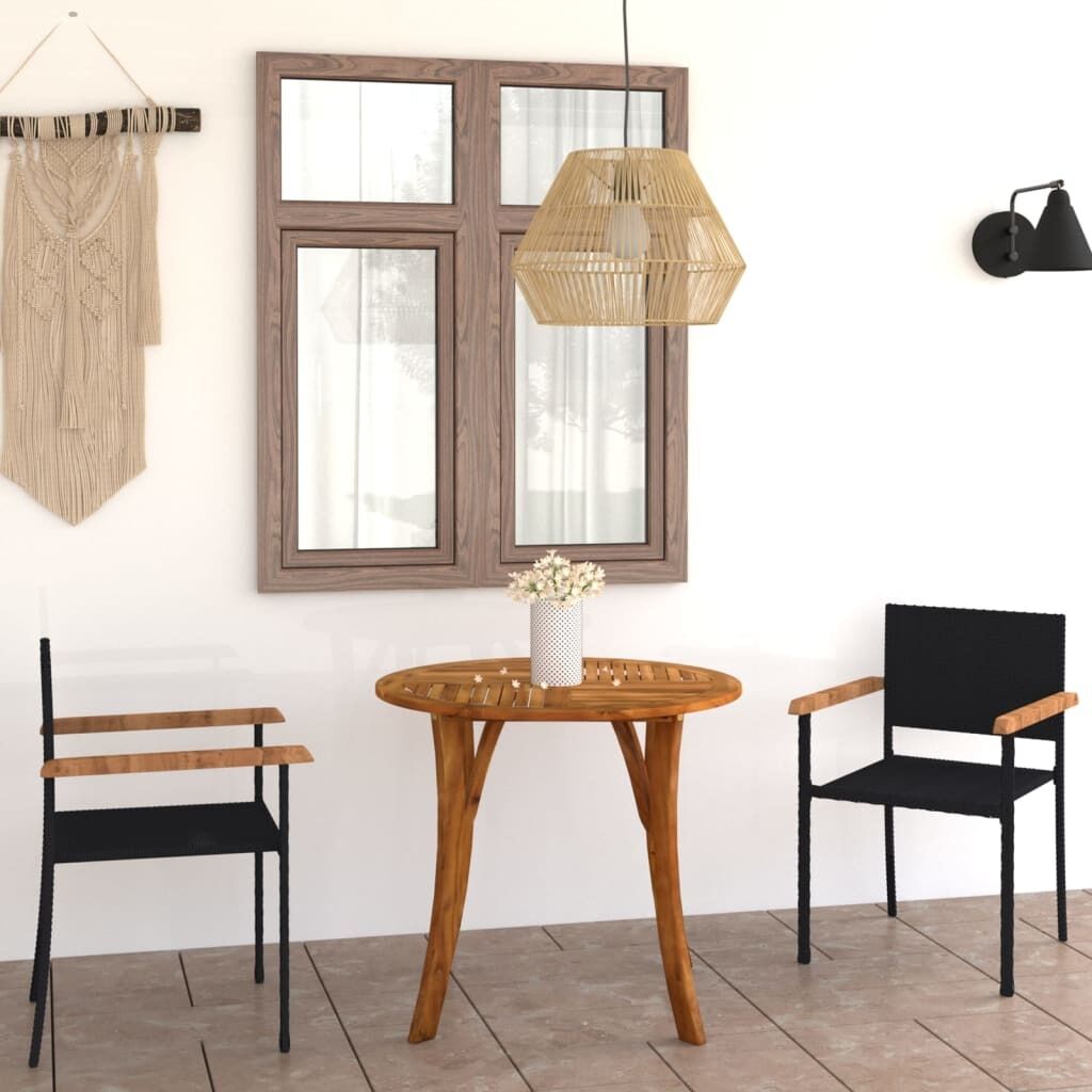 Garden Dining Set Black Garden Dining Set Black