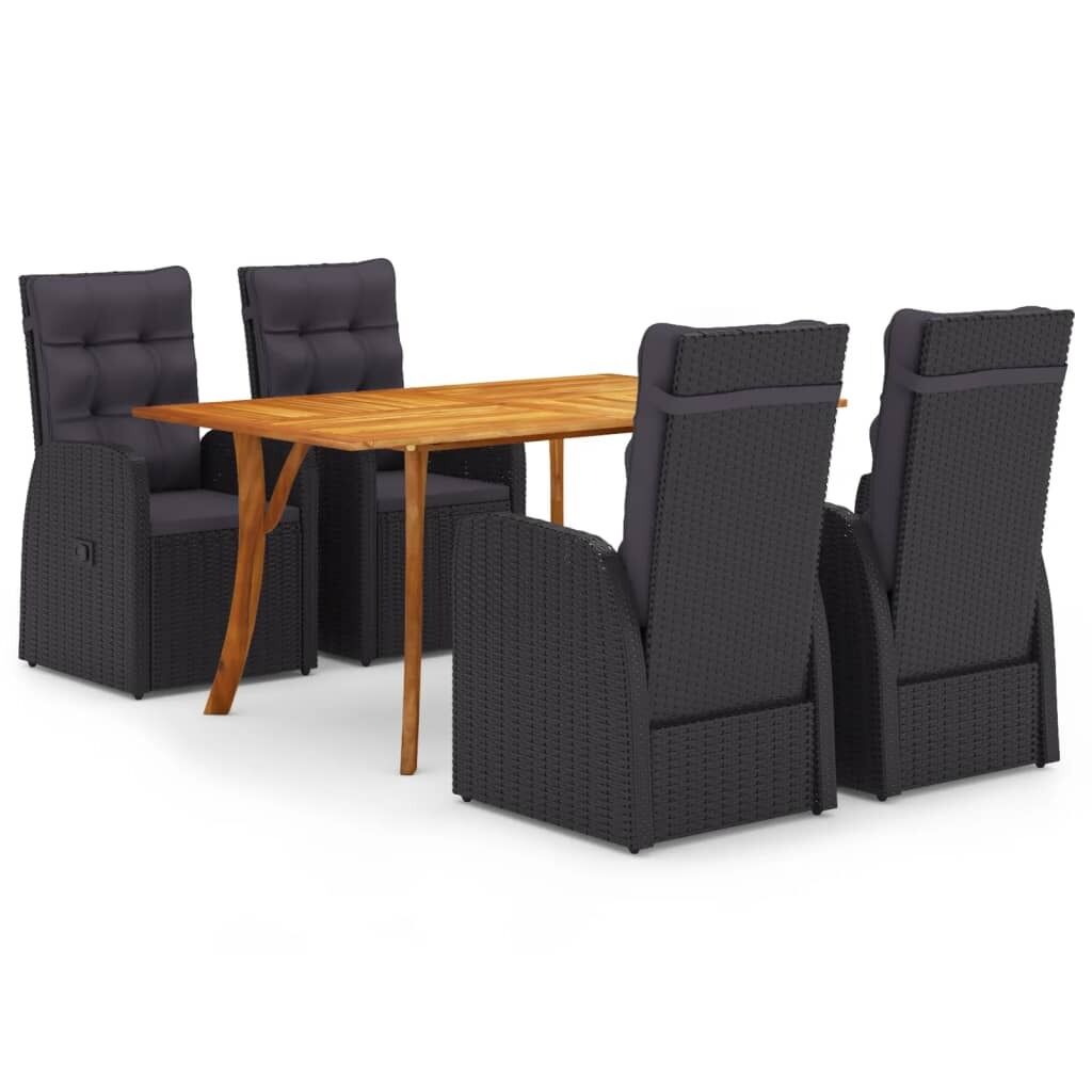 Garden Dining Set Black Garden Dining Set Black