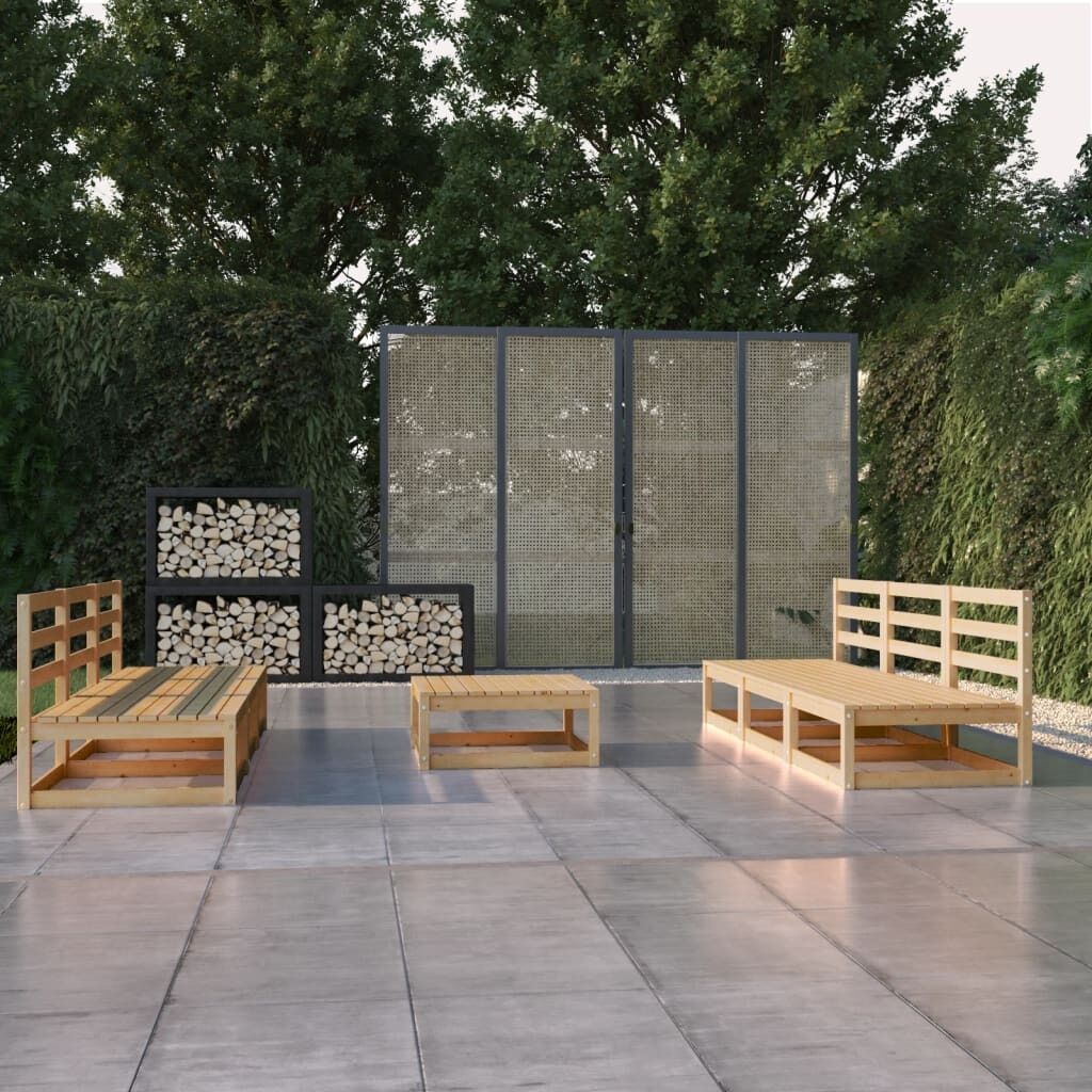 7 Piece Garden Lounge Set Solid Pinewood 7 Piece Garden Lounge Set Solid Pinewood
