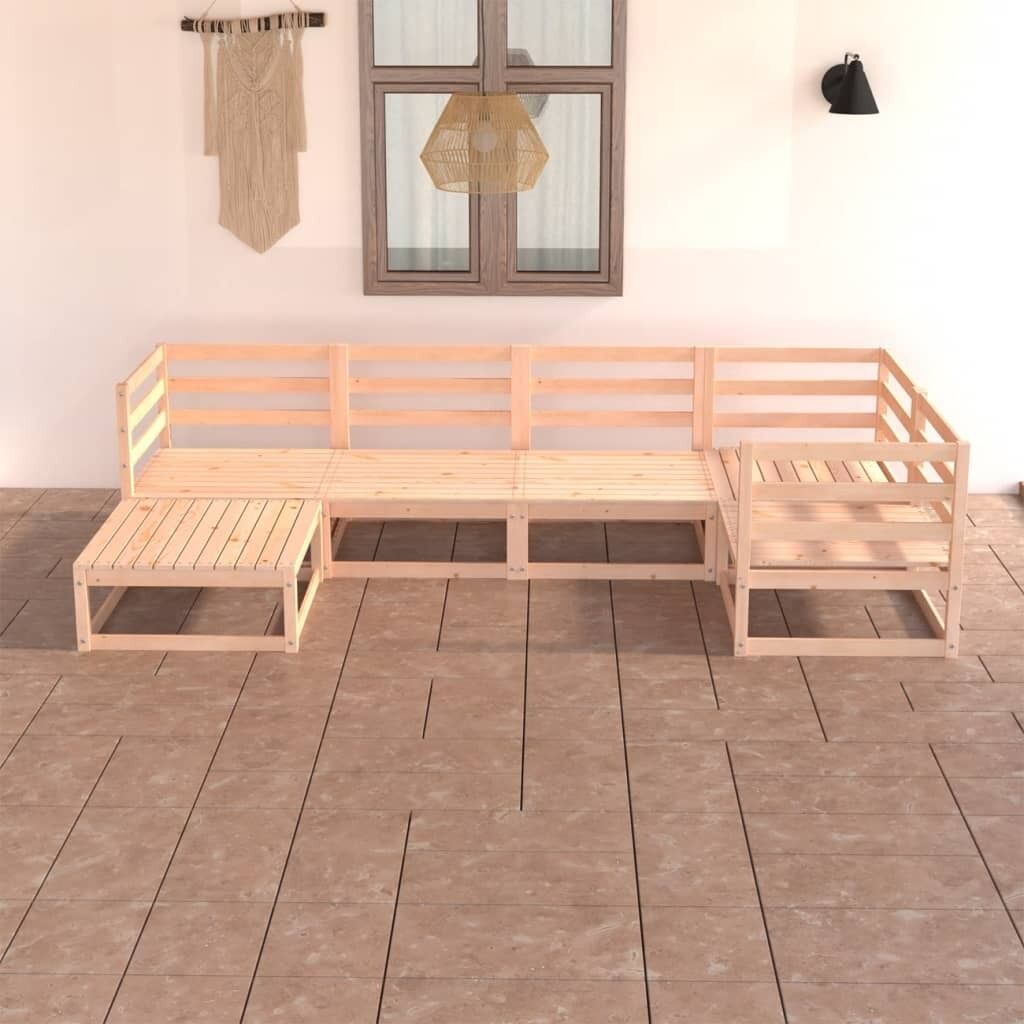 6 Piece Garden Lounge Set Solid Pinewood 6 Piece Garden Lounge Set Solid Pinewood