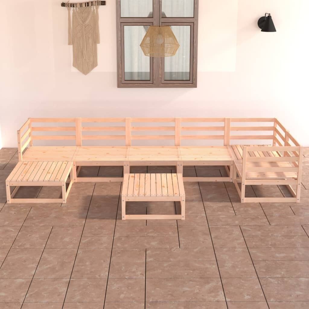 8 Piece Garden Lounge Set Solid Pinewood 8 Piece Garden Lounge Set Solid Pinewood