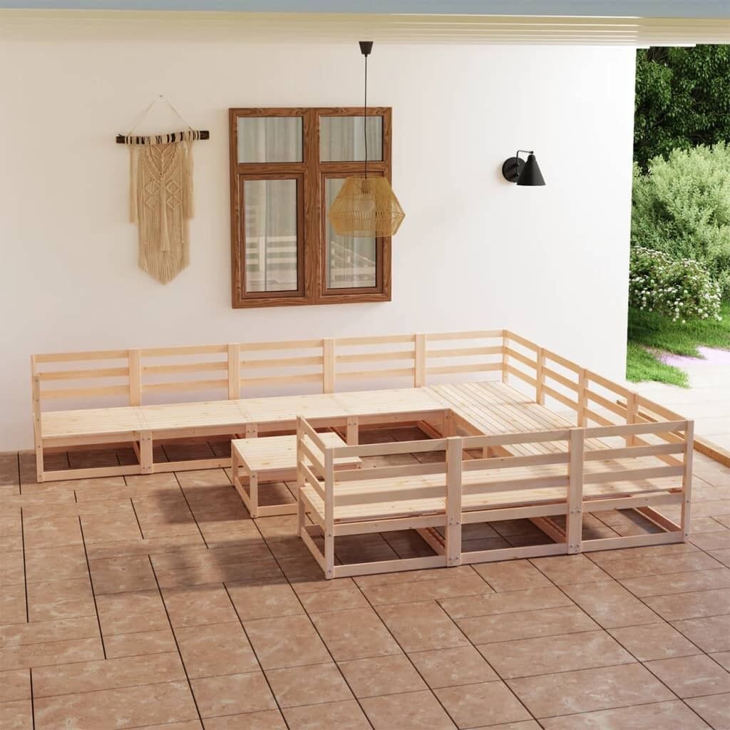 11 Piece Garden Lounge Set Solid Pinewood 11 Piece Garden Lounge Set Solid Pinewood