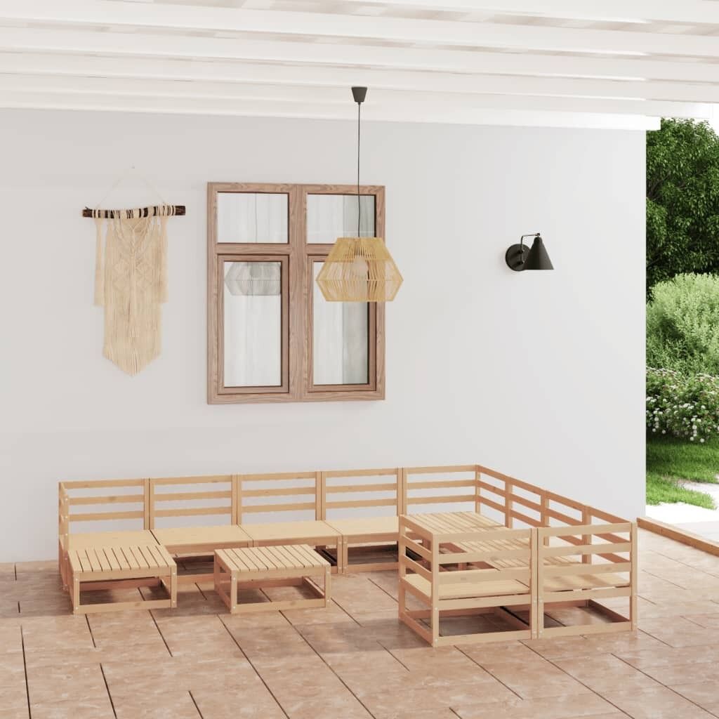 11 Piece Garden Lounge Set Solid Pinewood 11 Piece Garden Lounge Set Solid Pinewood