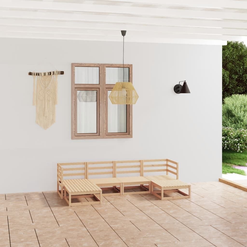 6 Piece Garden Lounge Set Solid Pinewood 6 Piece Garden Lounge Set Solid Pinewood
