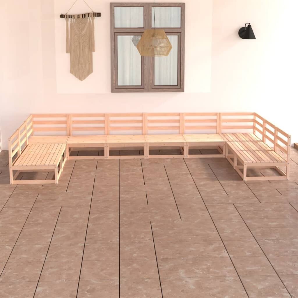 10 Piece Garden Lounge Set Solid Pinewood 10 Piece Garden Lounge Set Solid Pinewood