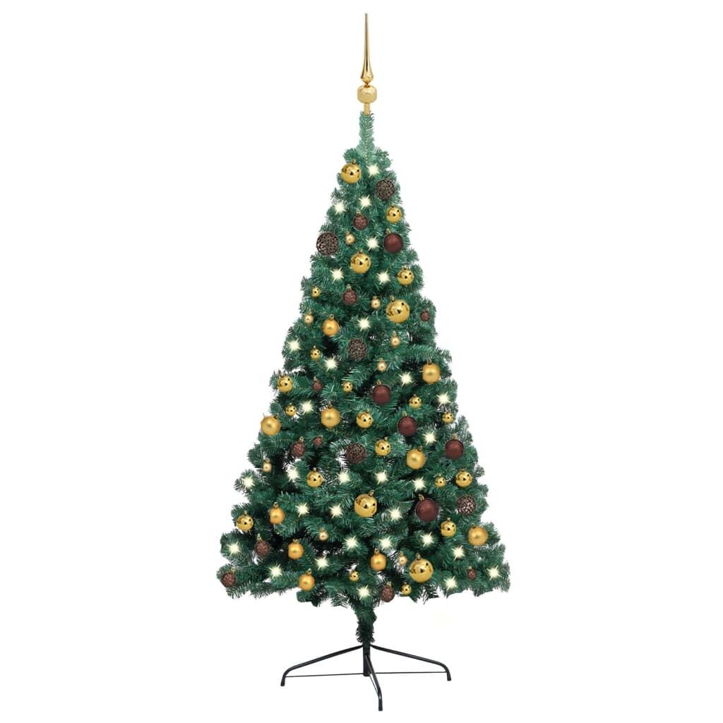 Artificial Half Christmas Tree with LEDs&Ball Set Artificial Half Christmas Tree with LEDs&Ball Set