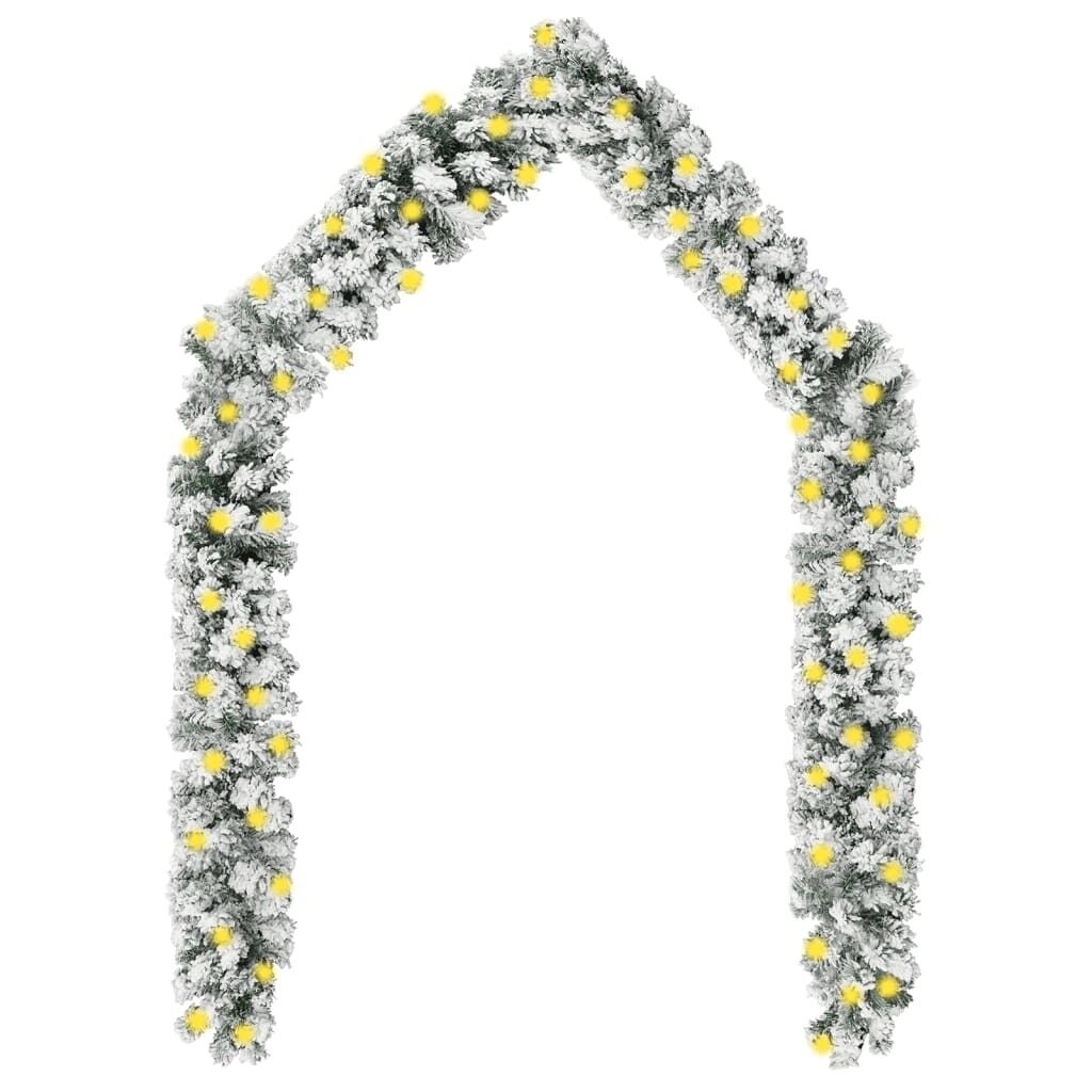 Christmas Garland with LEDs&Flocked Snow Green PVC Christmas Garland with LEDs&Flocked Snow Green PVC