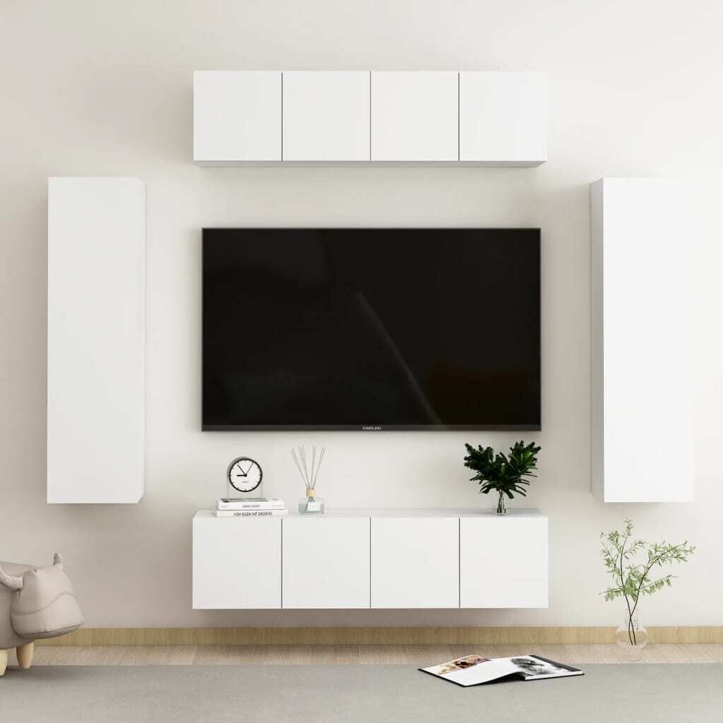 Buckley 6 Piece TV Cabinet Set Engineered Wood Buckley 6 Piece TV Cabinet Set Engineered Wood