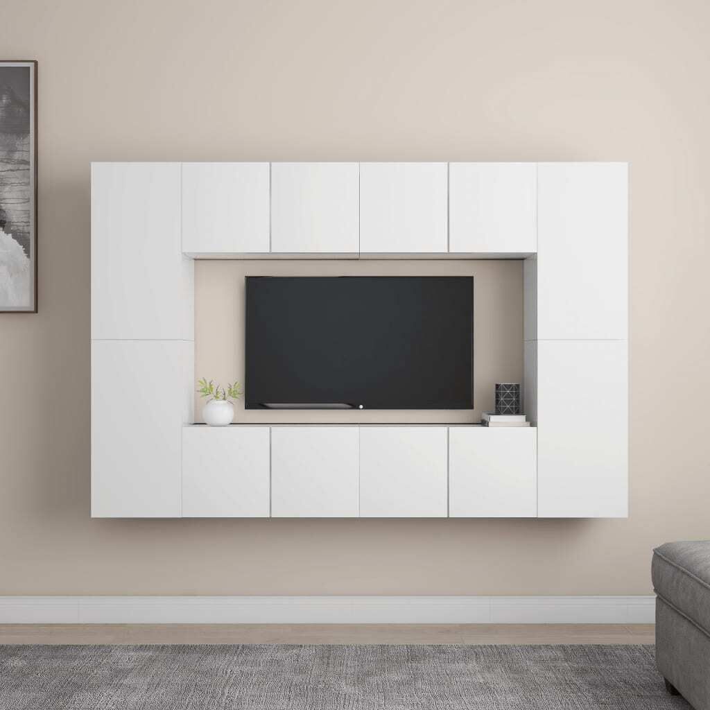 Oshkosh 8 Piece TV Cabinet Set Engineered Wood Oshkosh 8 Piece TV Cabinet Set Engineered Wood