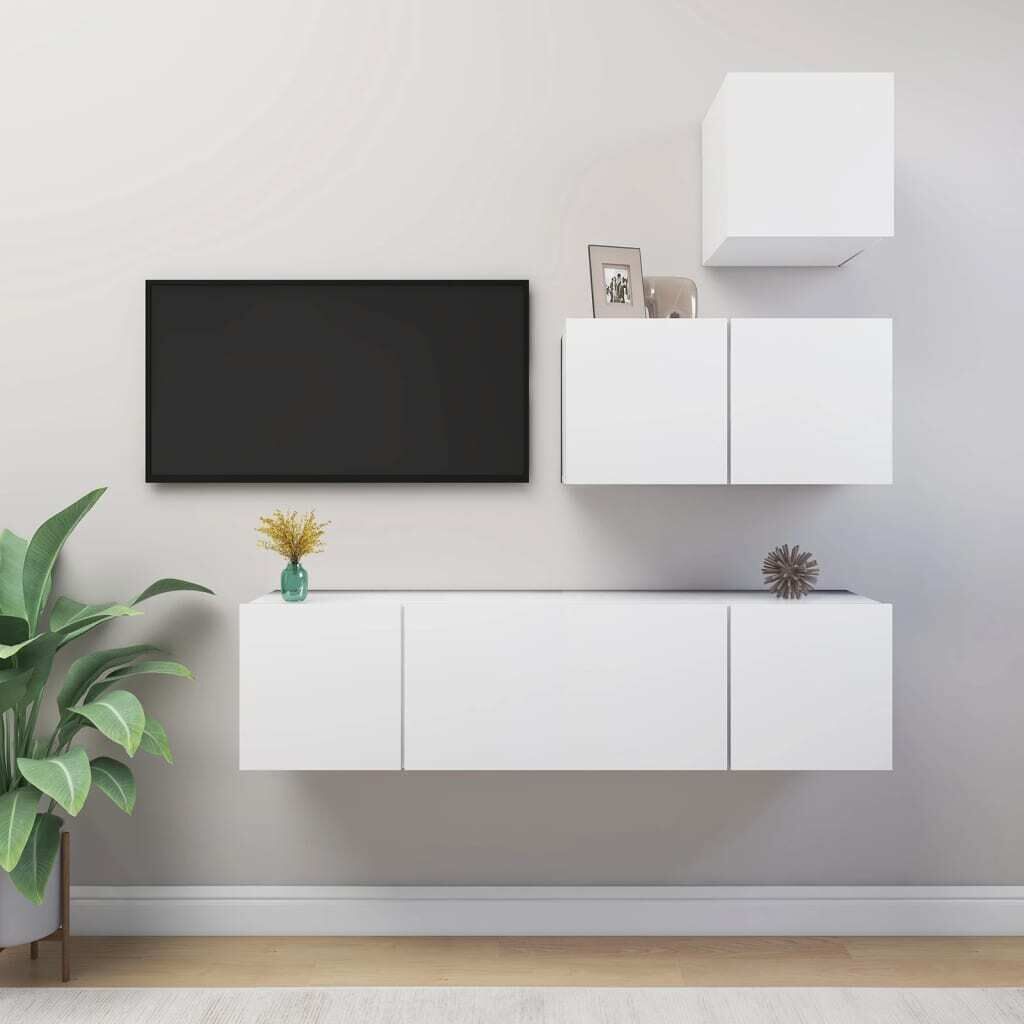 Chamblee 4 Piece TV Cabinet Set Engineered Wood Chamblee 4 Piece TV Cabinet Set Engineered Wood