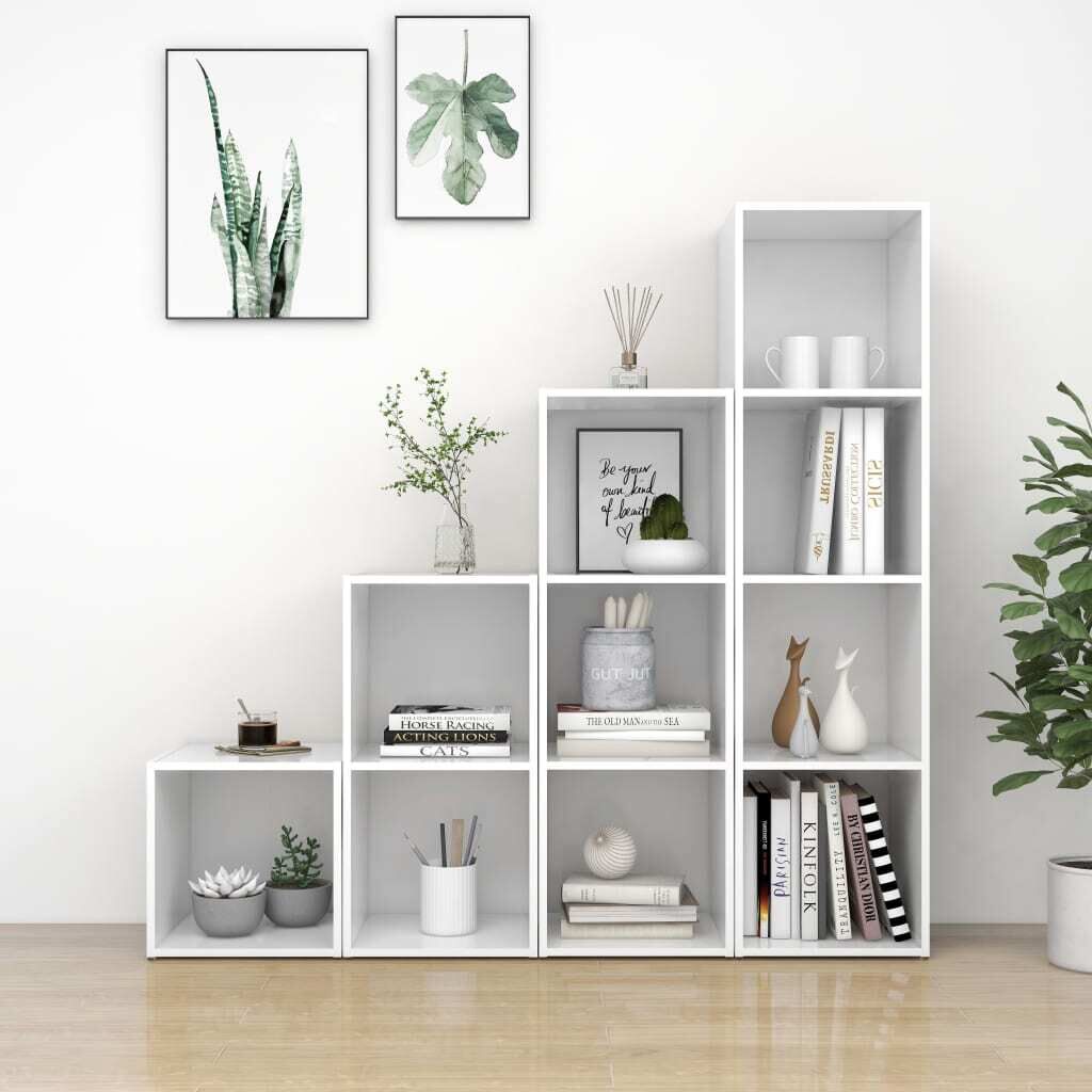 Cascades 4 Piece TV Cabinet Set Engineered Wood Cascades 4 Piece TV Cabinet Set Engineered Wood