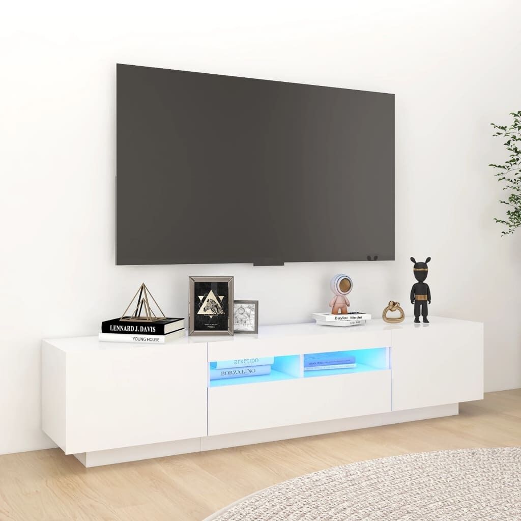 Glocester TV Cabinet with LED Lights 180x35x40 cm Glocester TV Cabinet with LED Lights 180x35x40 cm