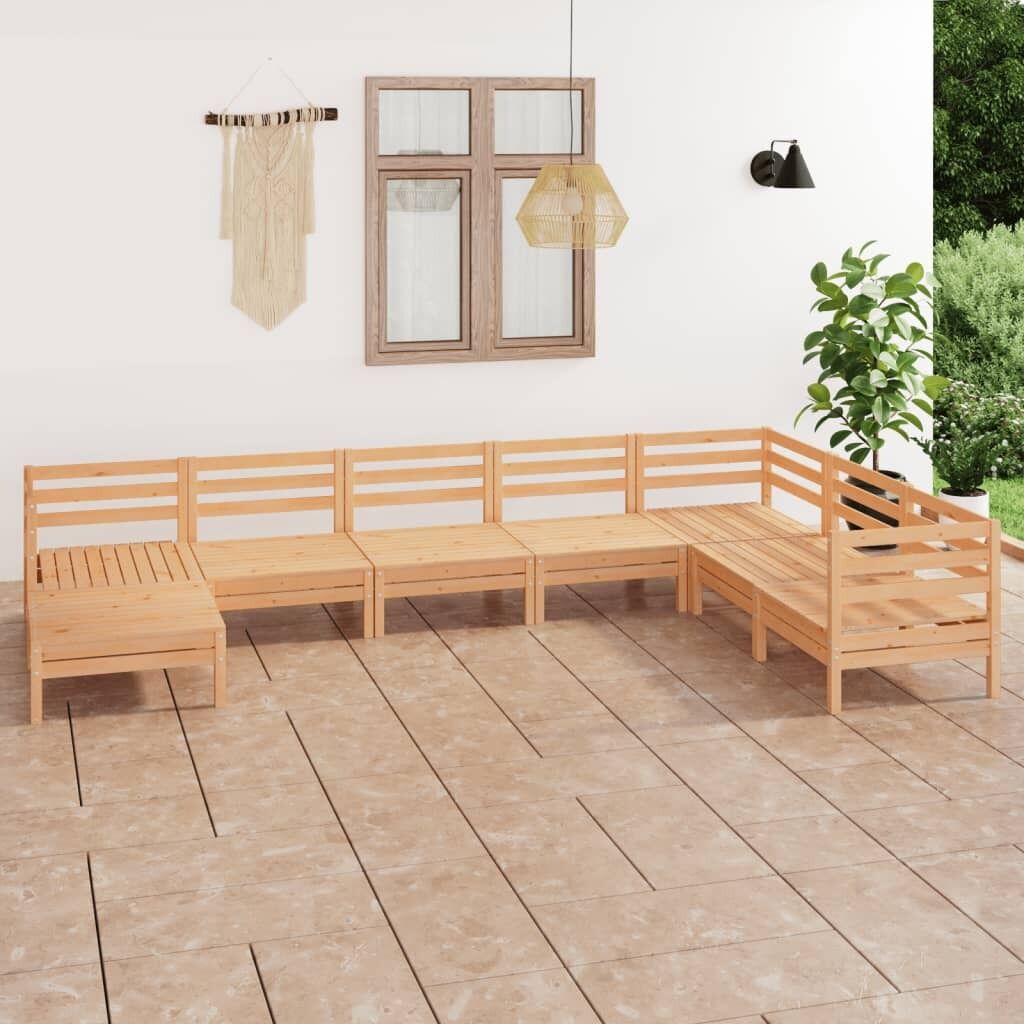 8 Piece Garden Lounge Set Solid Pinewood 8 Piece Garden Lounge Set Solid Pinewood