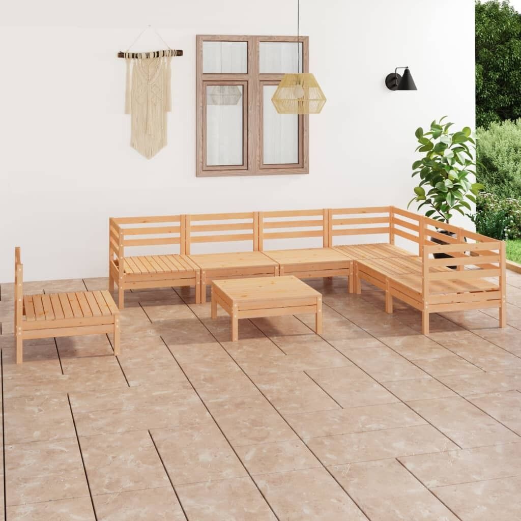 8 Piece Garden Lounge Set Solid Pinewood 8 Piece Garden Lounge Set Solid Pinewood