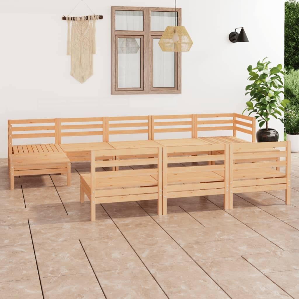 10 Piece Garden Lounge Set Solid Pinewood 10 Piece Garden Lounge Set Solid Pinewood