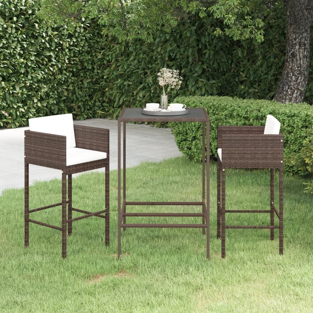 Garden Bar Set with Cushions Poly Rattan Garden Bar Set with Cushions Poly Rattan