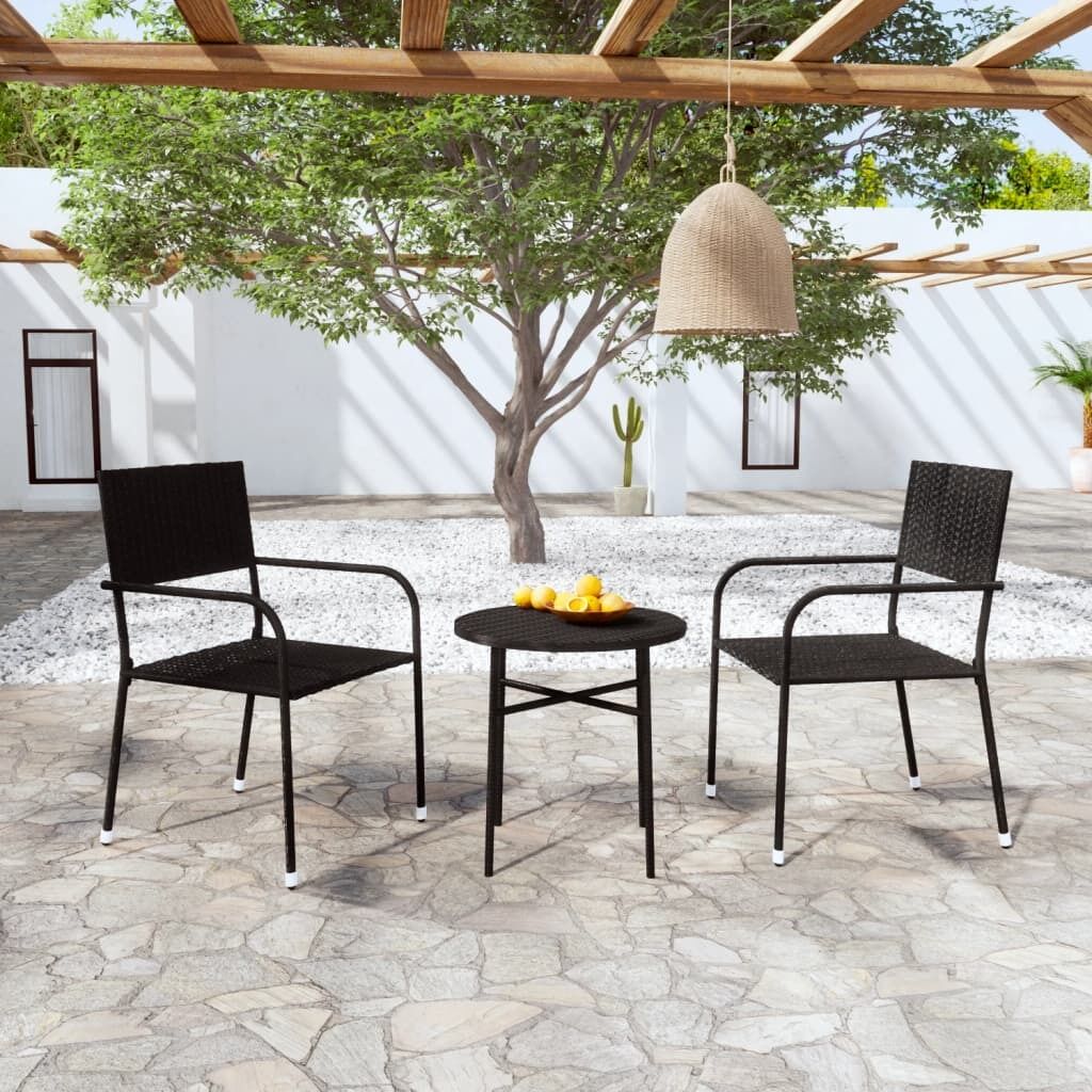 3 Piece Garden Dining Set Poly Rattan 3 Piece Garden Dining Set Poly Rattan