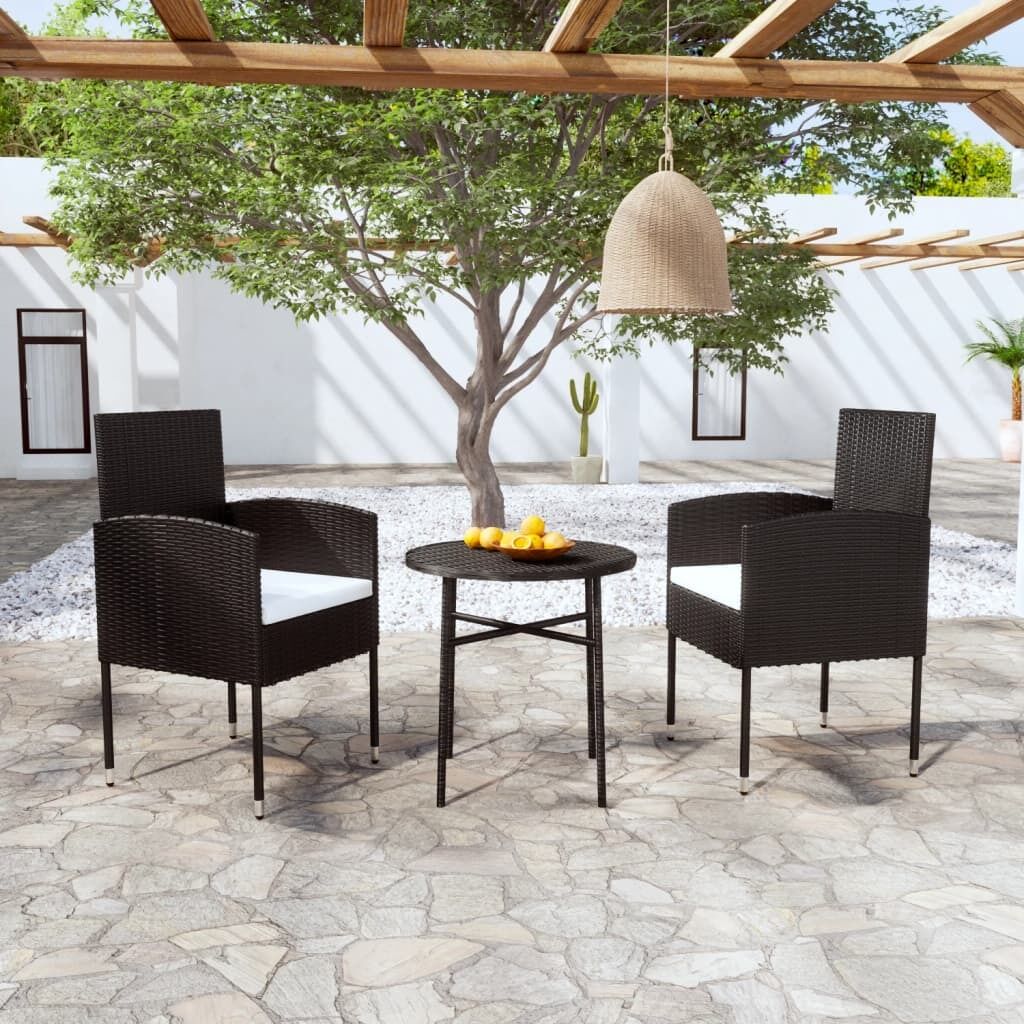 3 Piece Garden Dining Set Poly Rattan 3 Piece Garden Dining Set Poly Rattan