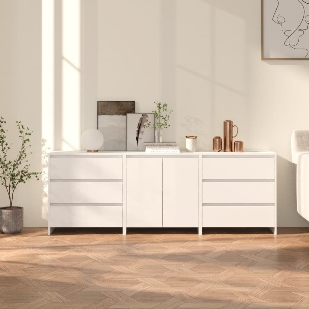 3 Piece Sideboard Engineered Wood 3 Piece Sideboard Engineered Wood