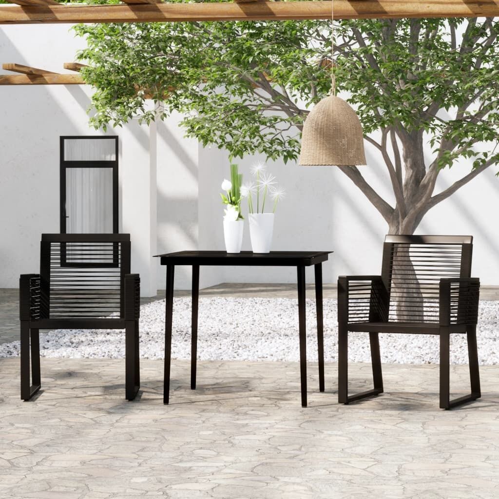 Garden Dining Set Black Garden Dining Set Black