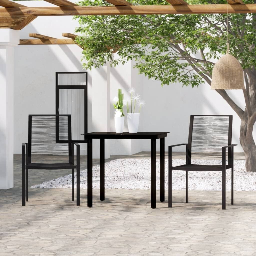 Garden Dining Set Black Garden Dining Set Black