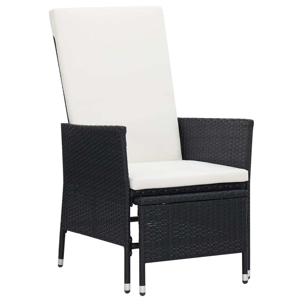 Reclining Garden Chair with Cushions Poly Rattan Reclining Garden Chair with Cushions Poly Rattan