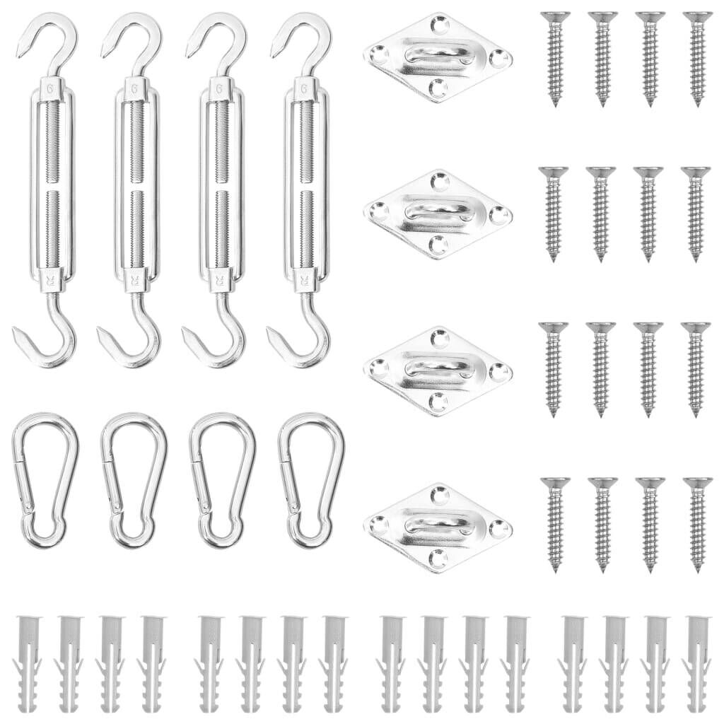12 Piece Sunshade Sail Accessory Set Stainless Steel 12 Piece Sunshade Sail Accessory Set Stainless Steel