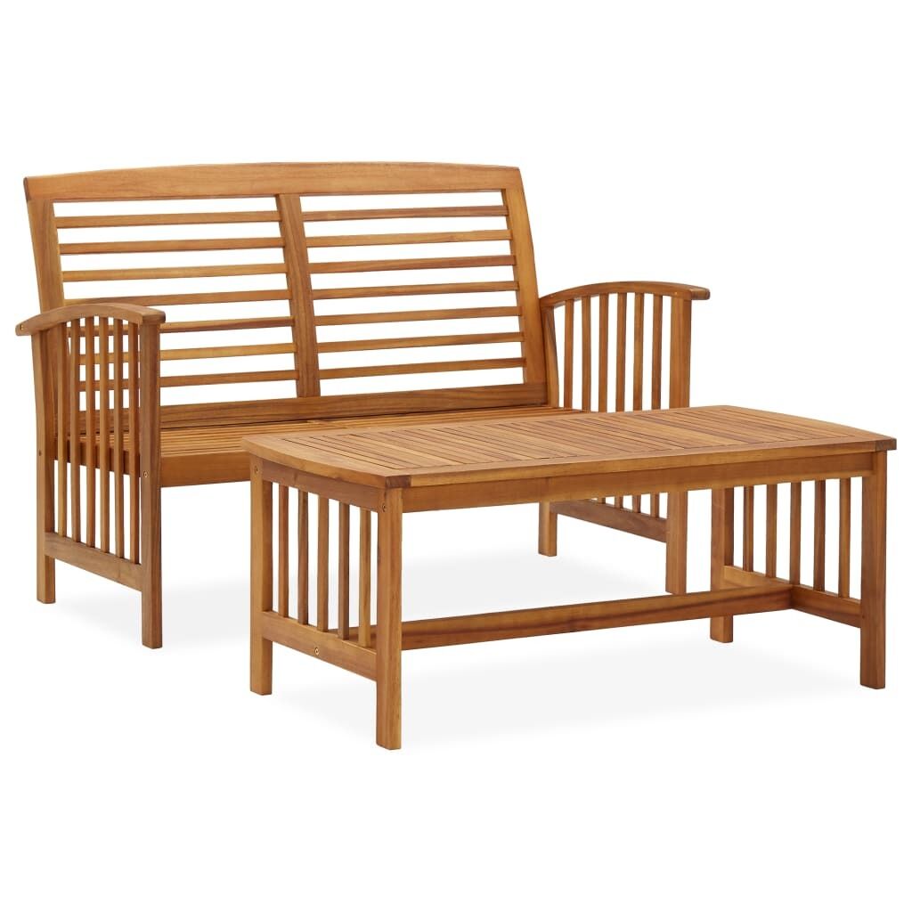 2 Piece Garden Lounge Set Solid Acacia Wood 2 Piece Garden Lounge Set Solid Acacia Wood