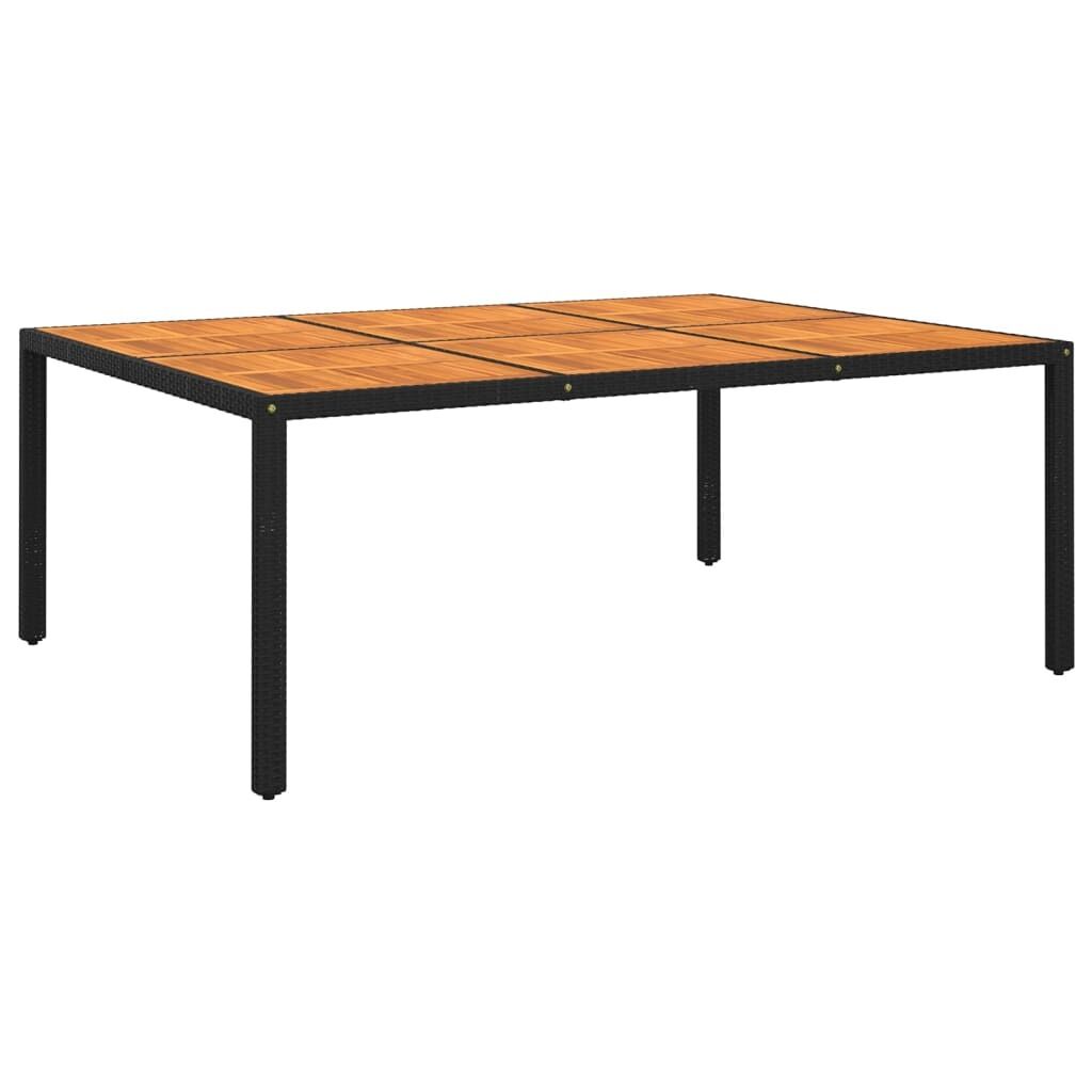 Garden Table 200x150x75 cm Acacia Wood and Poly Rattan Garden Table 200x150x75 cm Acacia Wood and Poly Rattan