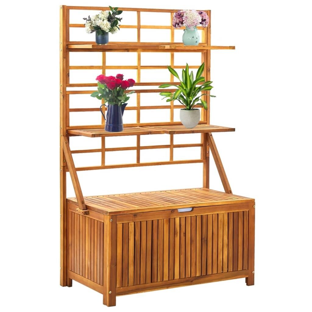 Storage Box with Trellis 99x55x160 cm Solid Acacia Wood Storage Box with Trellis 99x55x160 cm Solid Acacia Wood