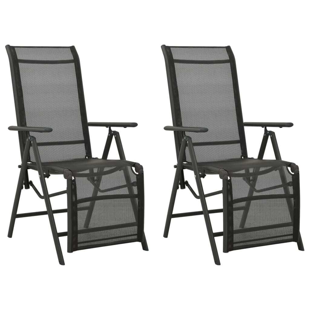 Reclining Garden Chairs 2pcs Textilene and Aluminium Reclining Garden Chairs 2pcs Textilene and Aluminium
