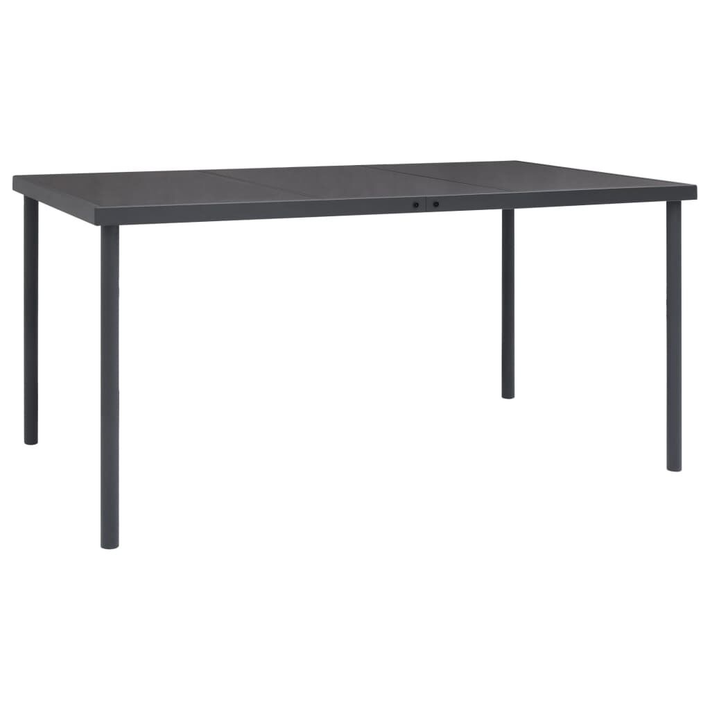 Outdoor Dining Table Anthracite Steel Outdoor Dining Table Anthracite Steel