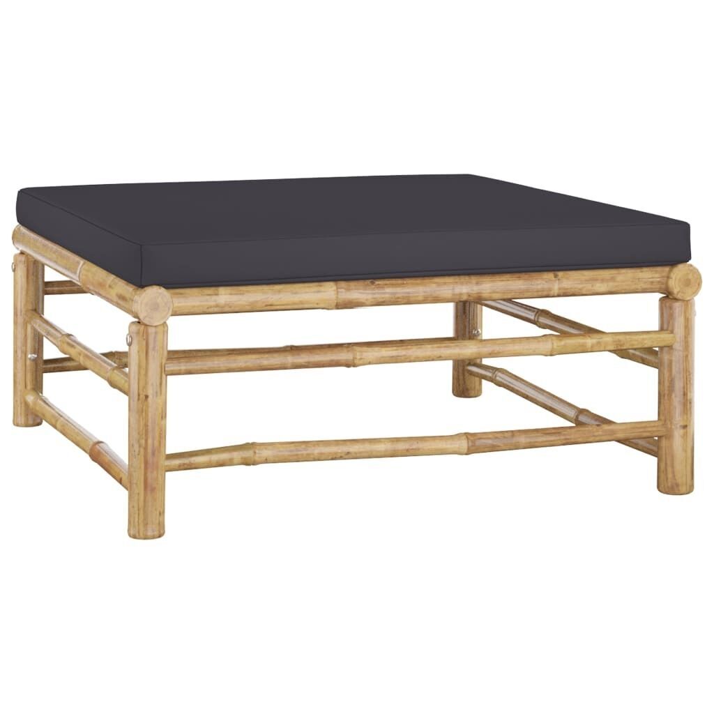 Garden Footrest with Cream Cushion Bamboo Garden Footrest with Cream Cushion Bamboo