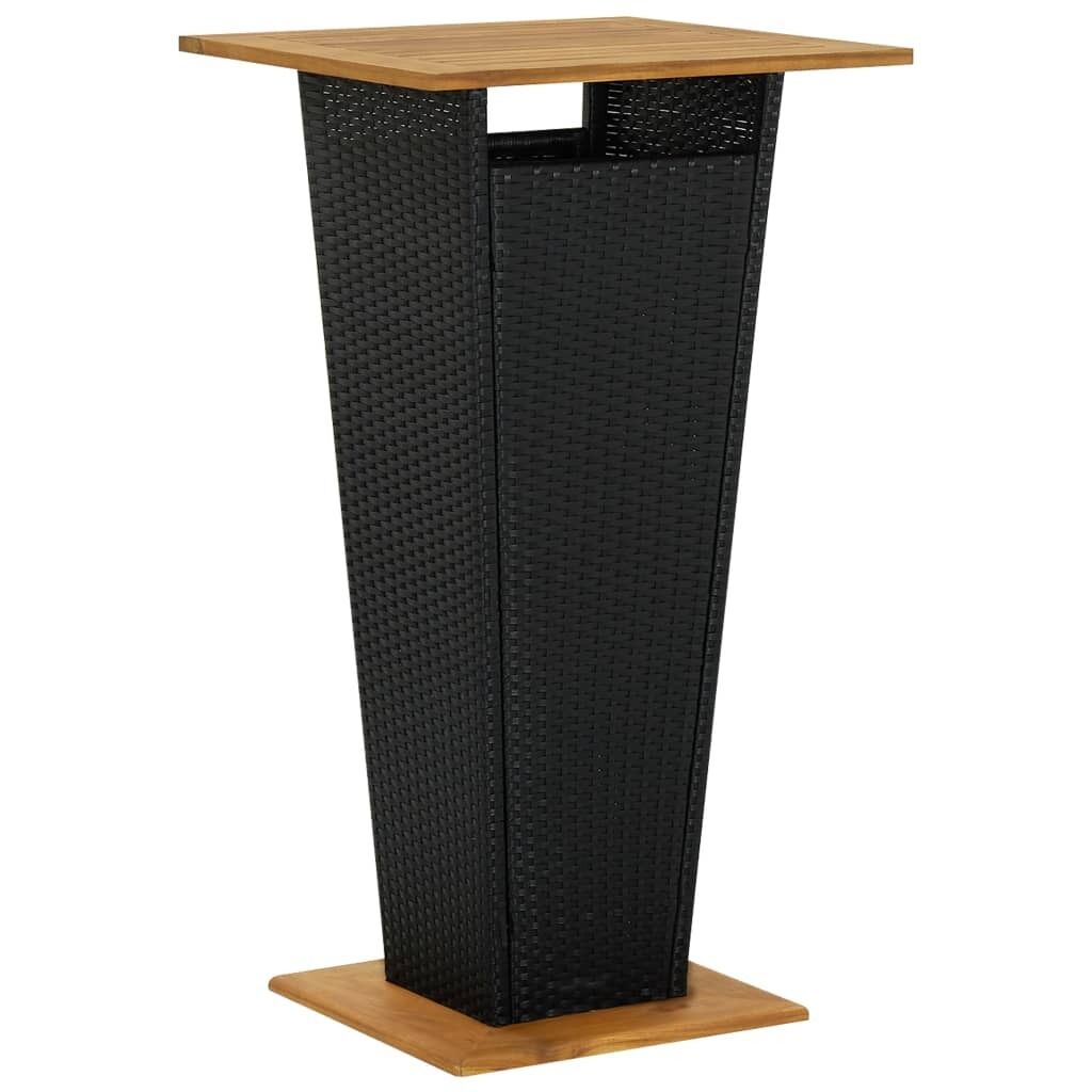 Bar Table Poly Rattan and Solid Acacia Wood Bar Table Poly Rattan and Solid Acacia Wood