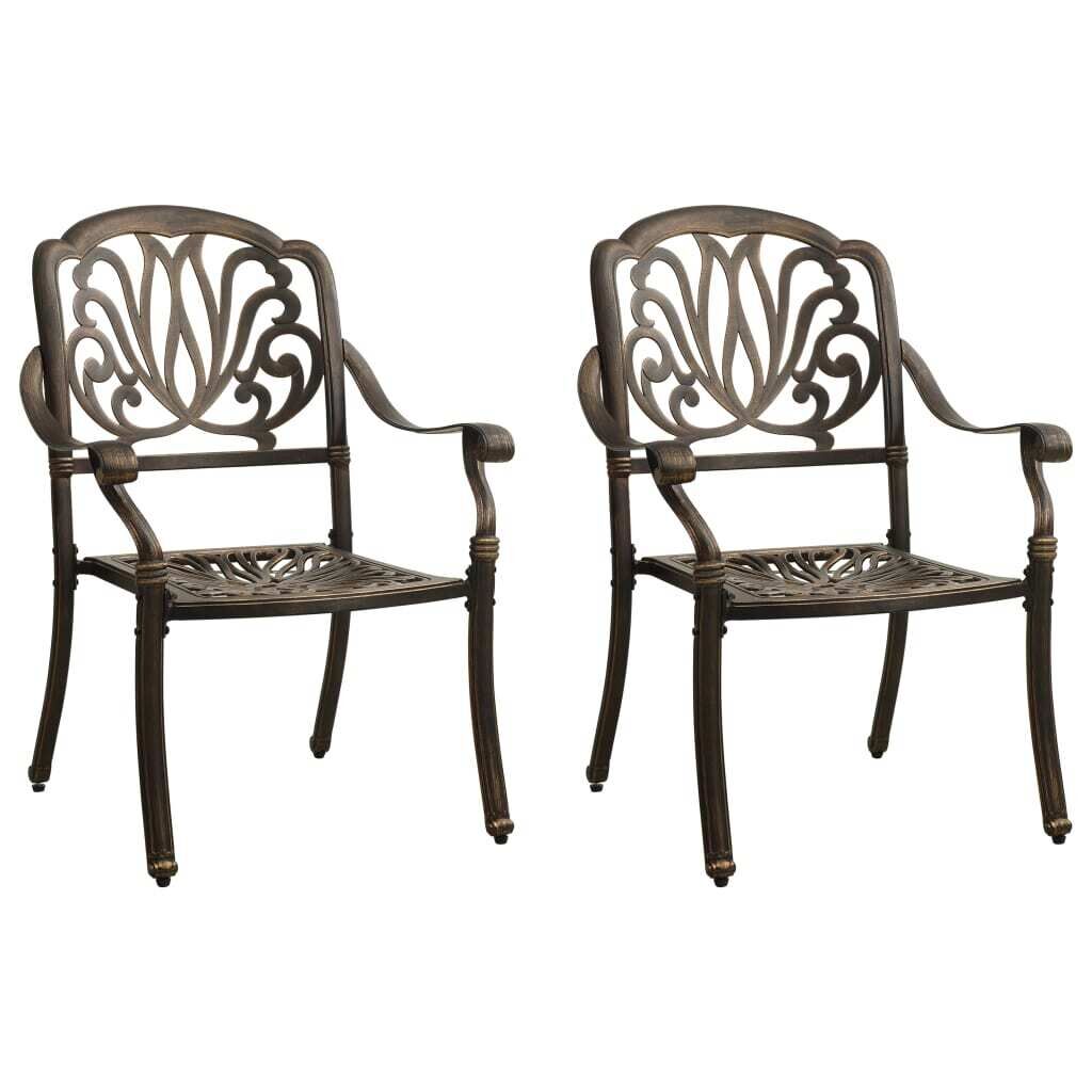Garden Chairs 2 pcs Cast Aluminium Garden Chairs 2 pcs Cast Aluminium