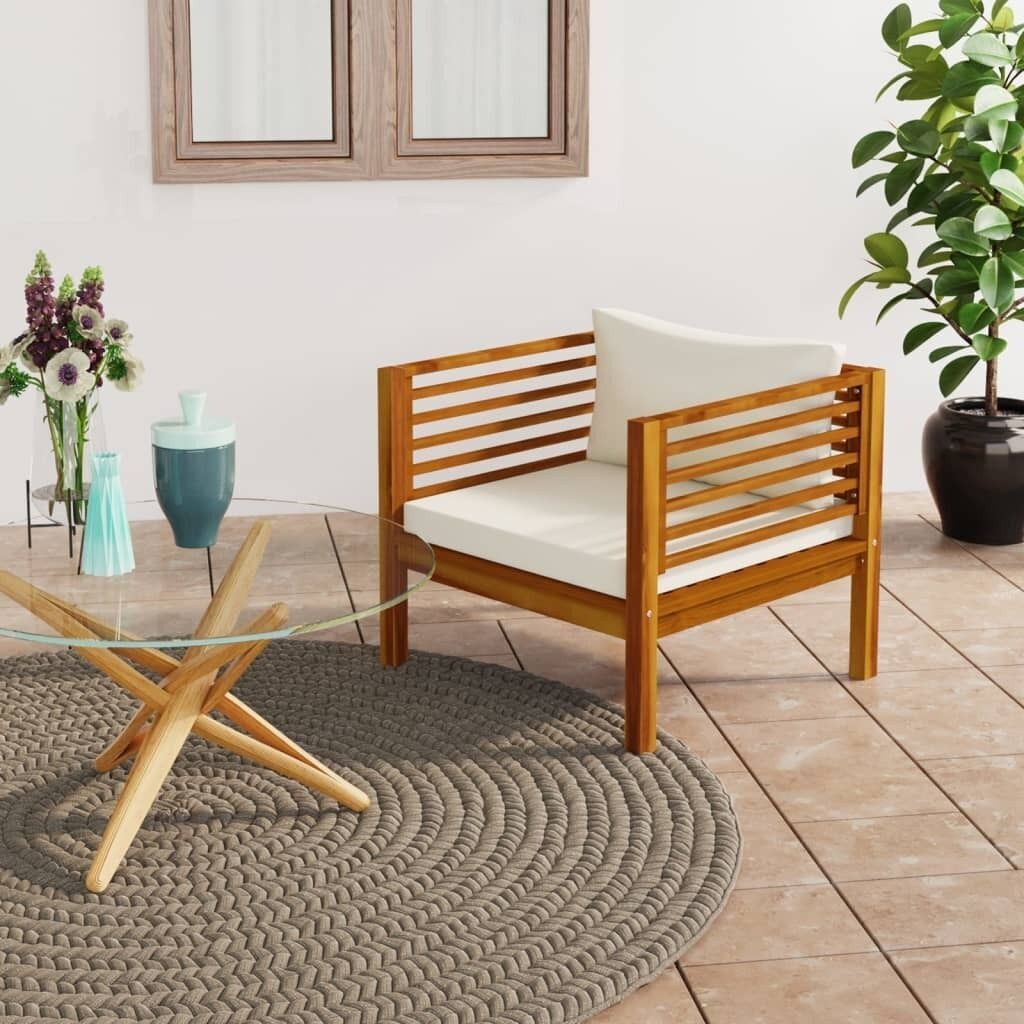 Garden Chair with Cushions Solid Acacia Wood Garden Chair with Cushions Solid Acacia Wood