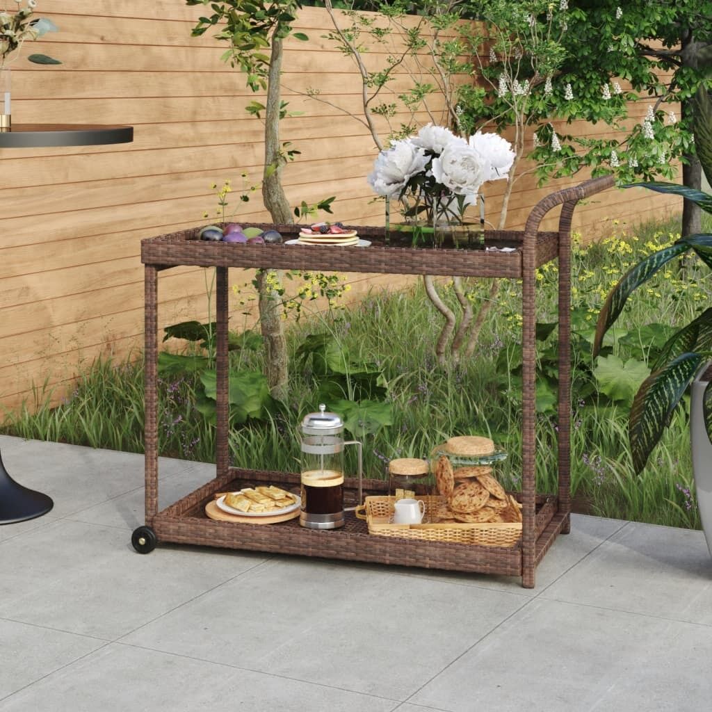 Bar Cart 100x45x83 cm Poly Rattan Bar Cart 100x45x83 cm Poly Rattan
