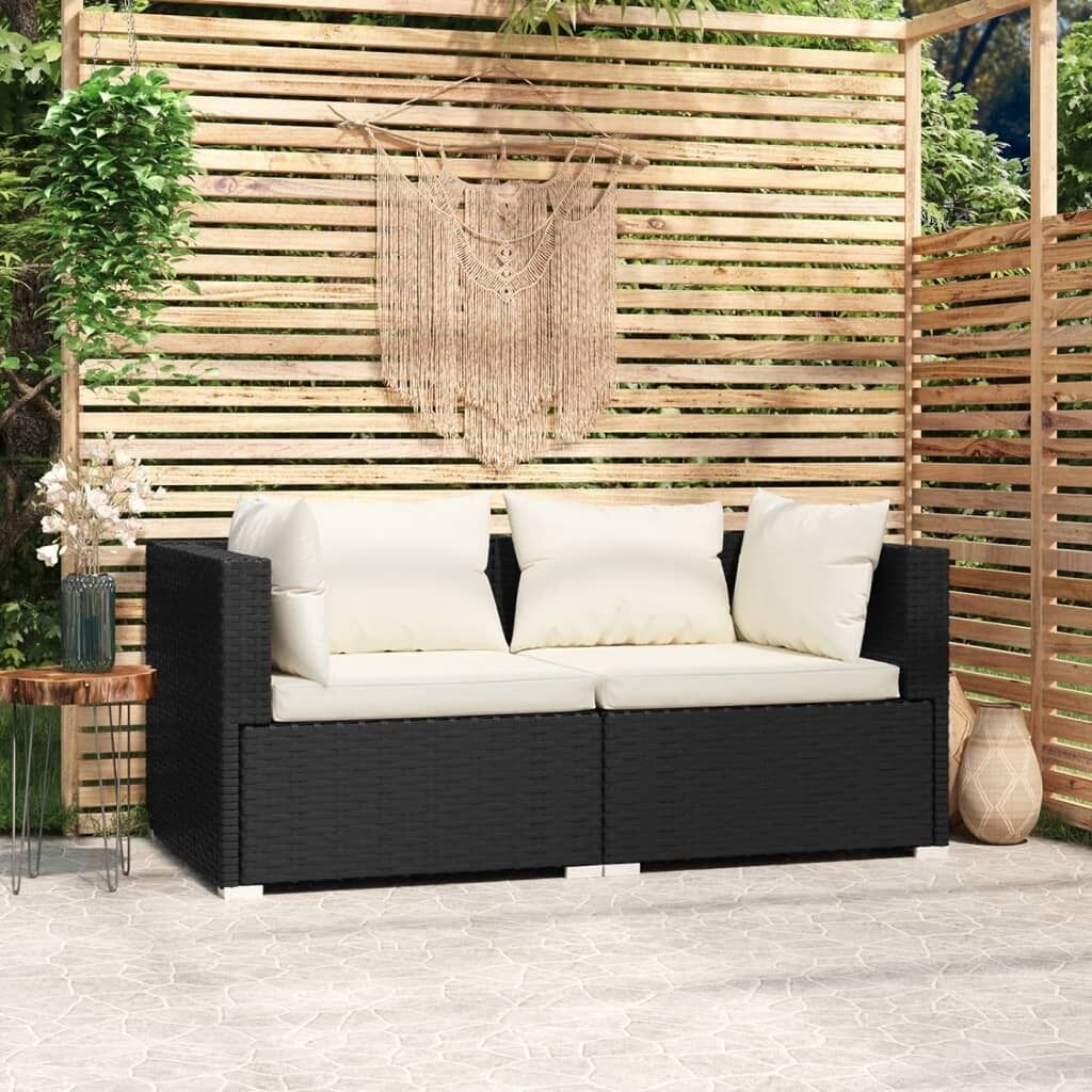 Sofa with Cushions Poly Rattan Sofa with Cushions Poly Rattan