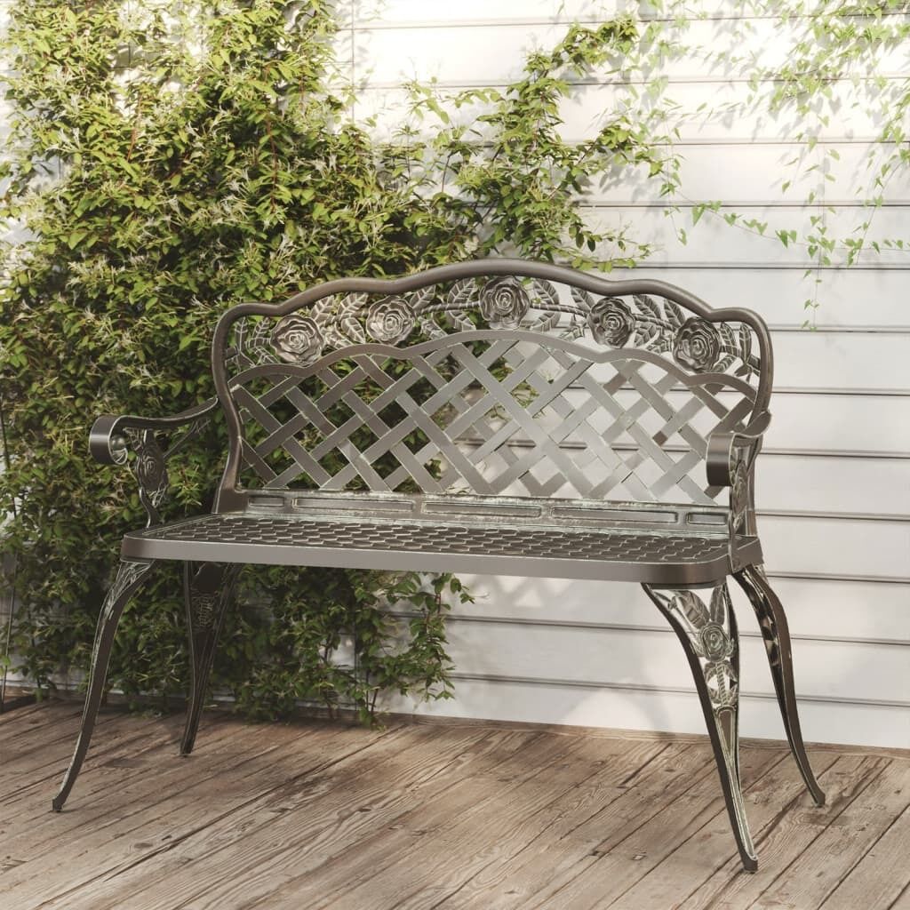 Garden Bench 108 cm Cast Aluminium Garden Bench 108 cm Cast Aluminium